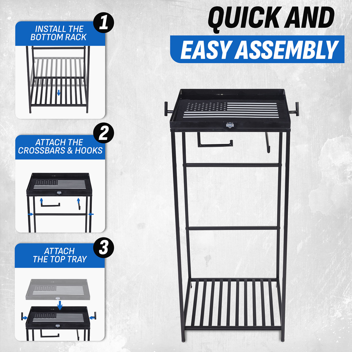 Thin Blue Line Police Gear Rack - Guard The Line