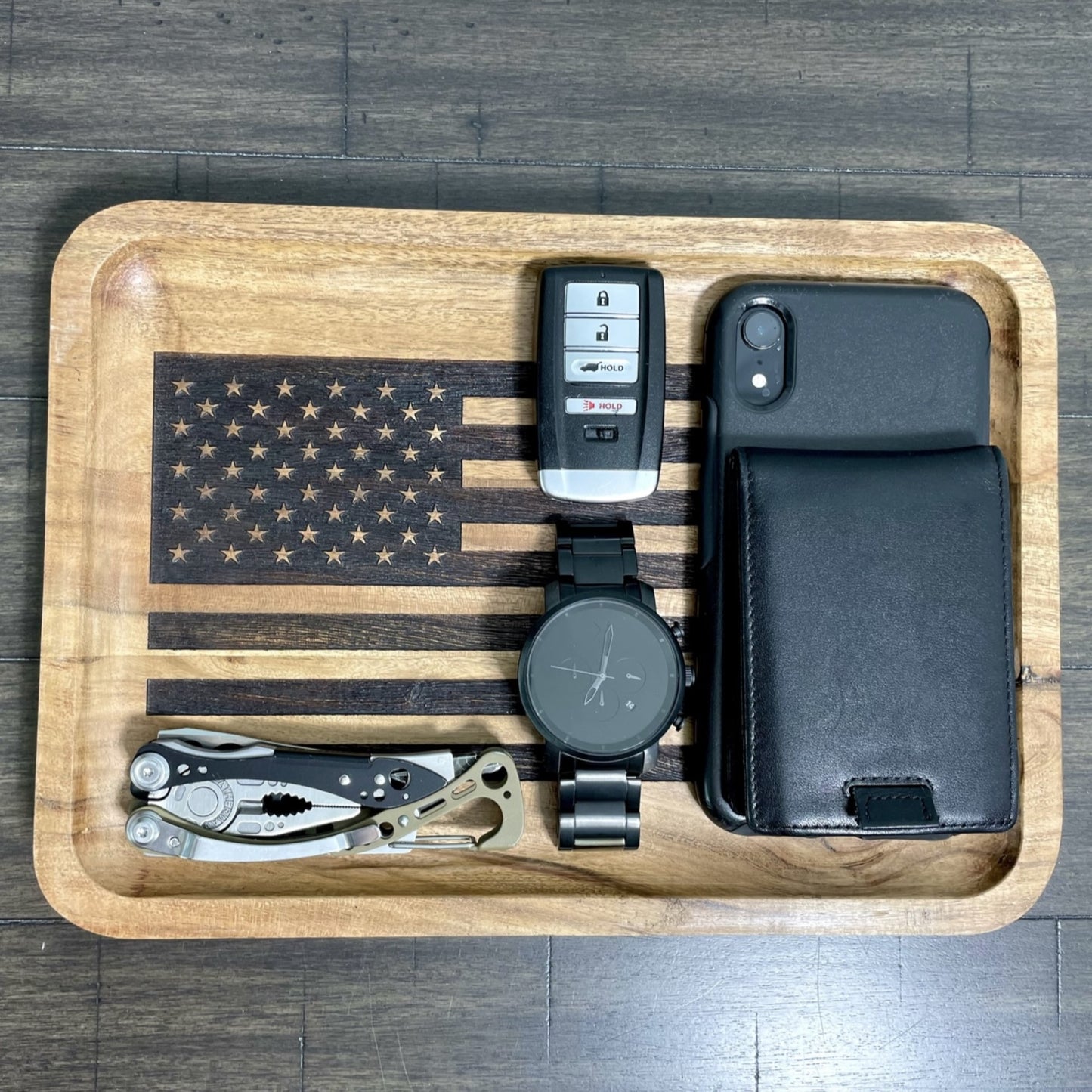 American Flag Valet Tray - Guard The Line