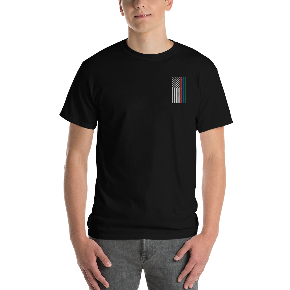 Embroidered Thin Blue Red Green Line Flag