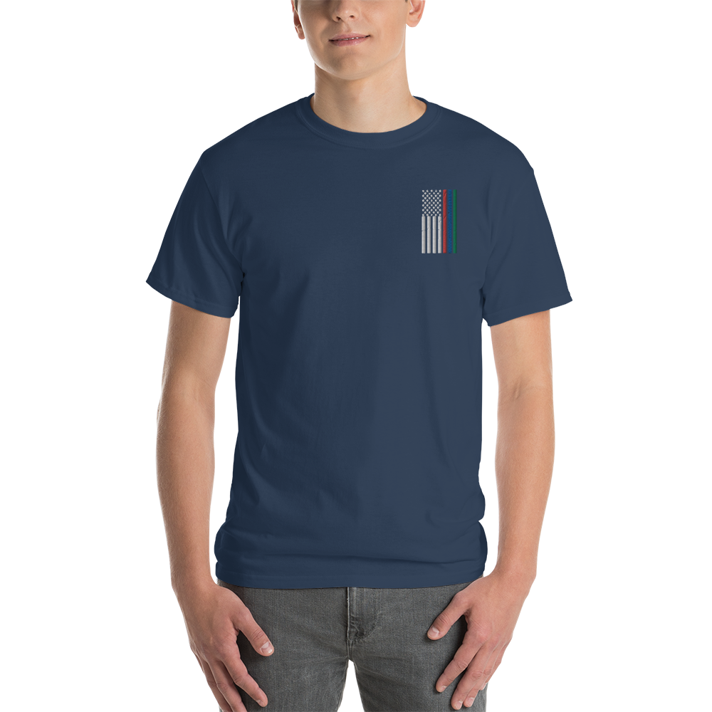 Embroidered Thin Blue Red Green Line Flag