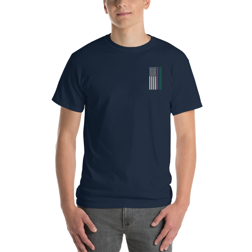 Embroidered Thin Blue Red Green Line Flag