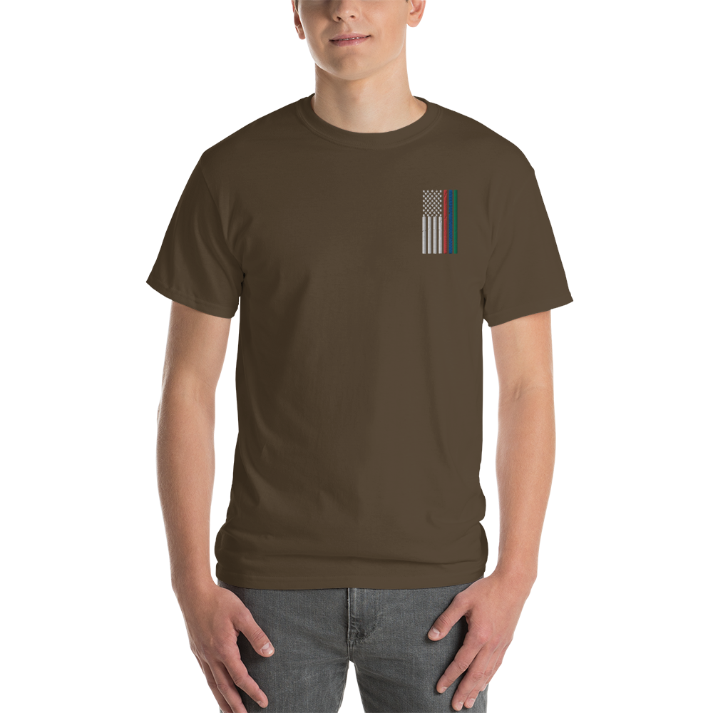 Embroidered Thin Blue Red Green Line Flag