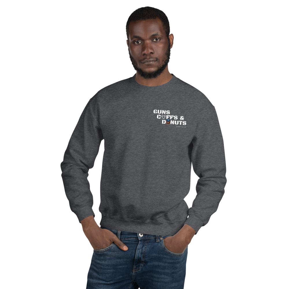 Left Print Guns Cuffs Donuts Sweatshirt