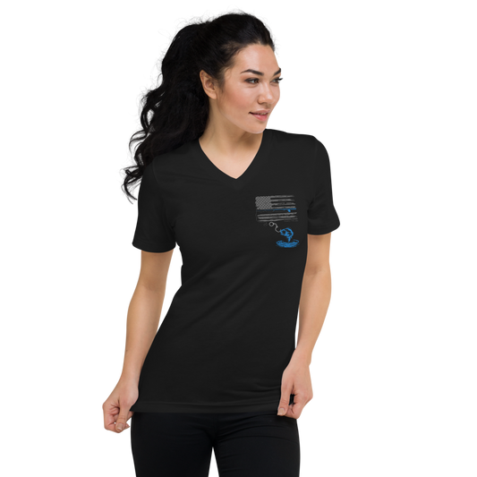 Caught and Cuffed Short Sleeve V-Neck