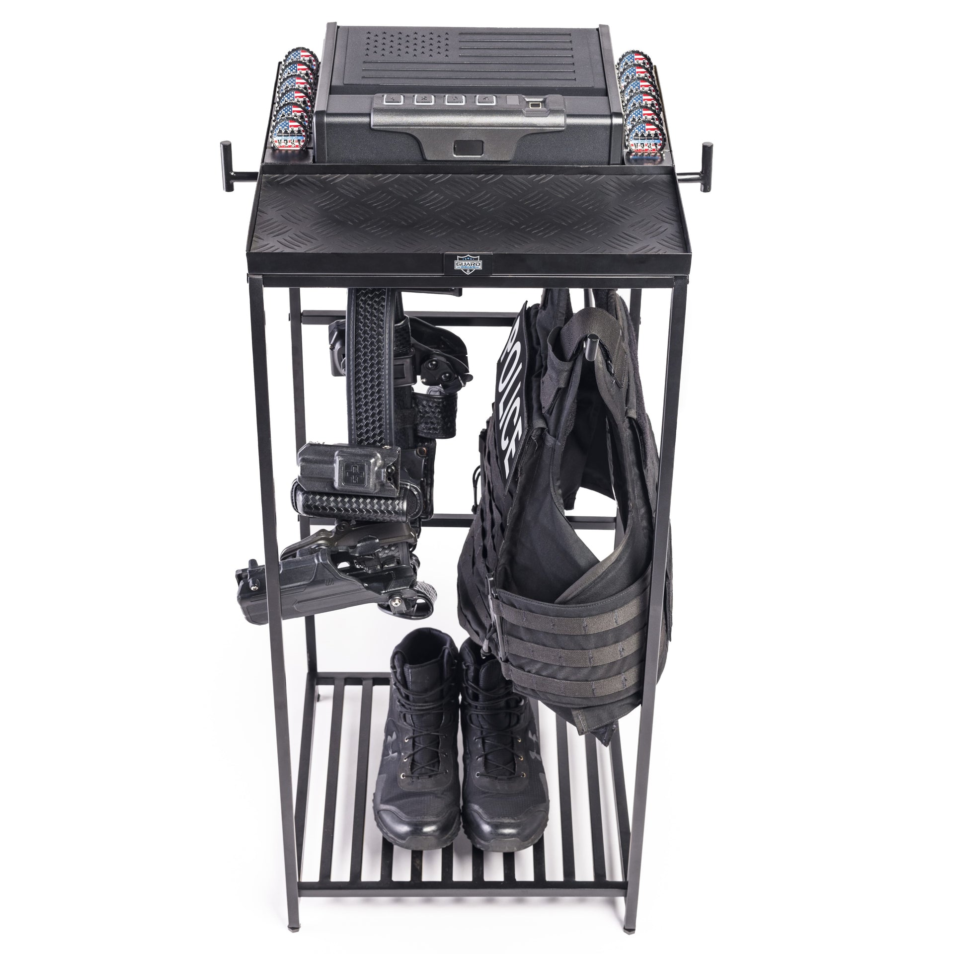 Tac Tower - Police Gear Rack with Safe