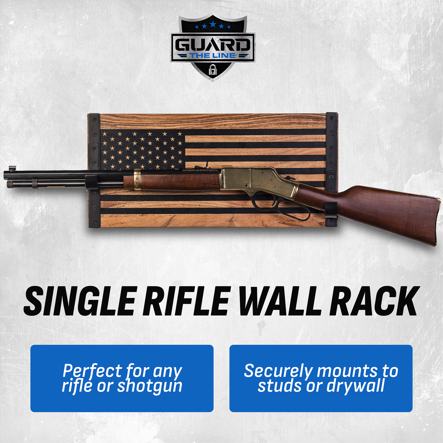 American Flag Rifle Rack - Guard The Line