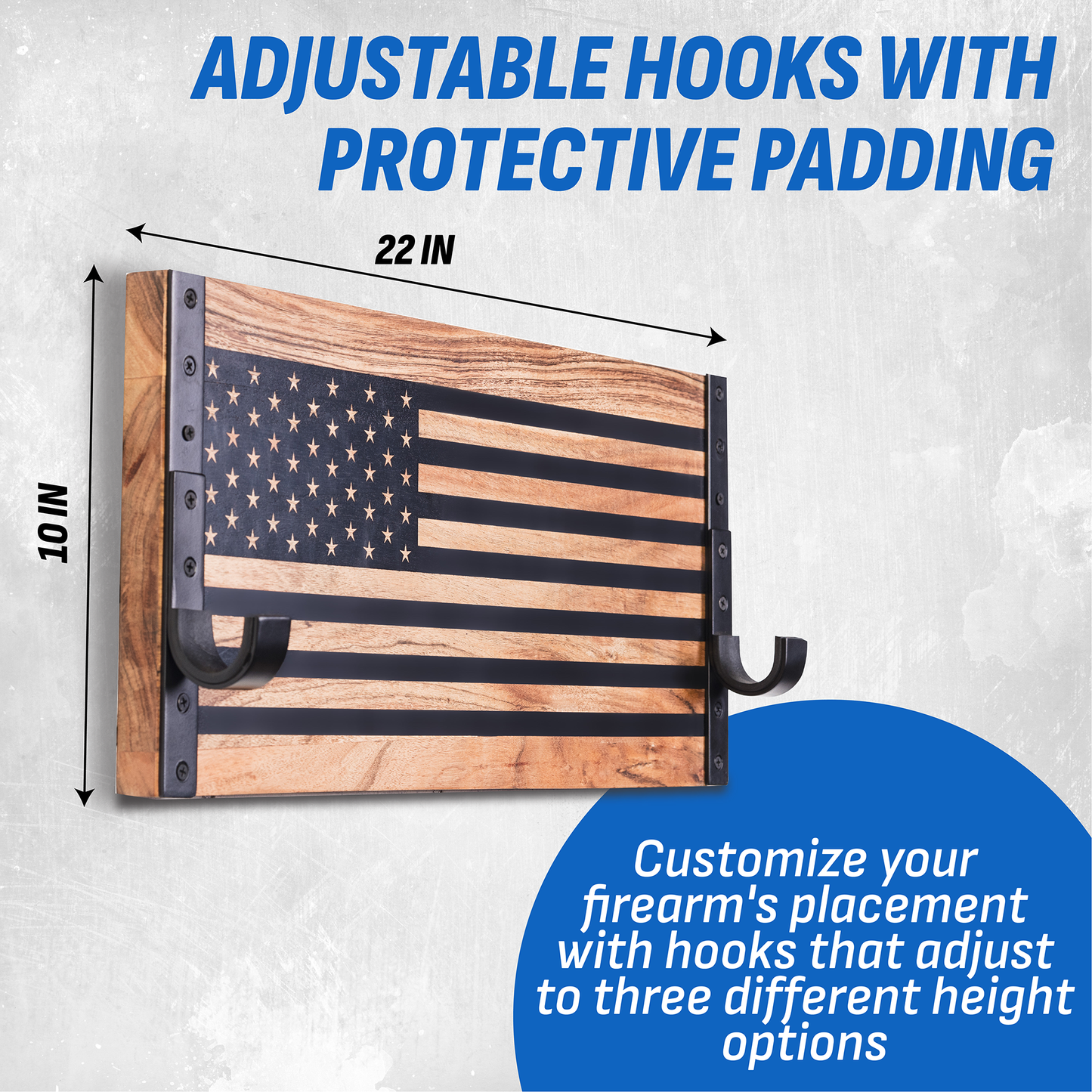 American Flag Rifle Rack - Guard The Line