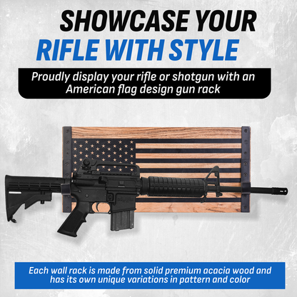 American Flag Rifle Rack - Guard The Line