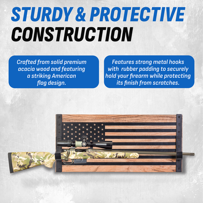 American Flag Rifle Rack - Guard The Line