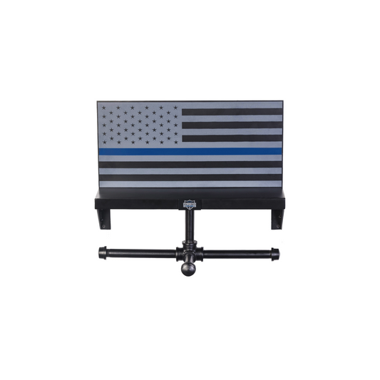 Police Gear Shelf with Thin Blue Line American Flag - Guard The Line