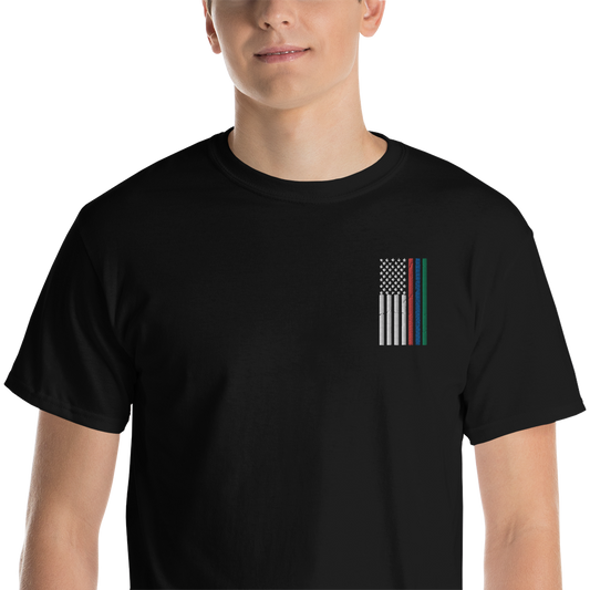 Embroidered Thin Blue Red Green Line Flag