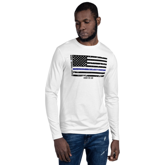Blue Line Long Sleeve Fitted Crew