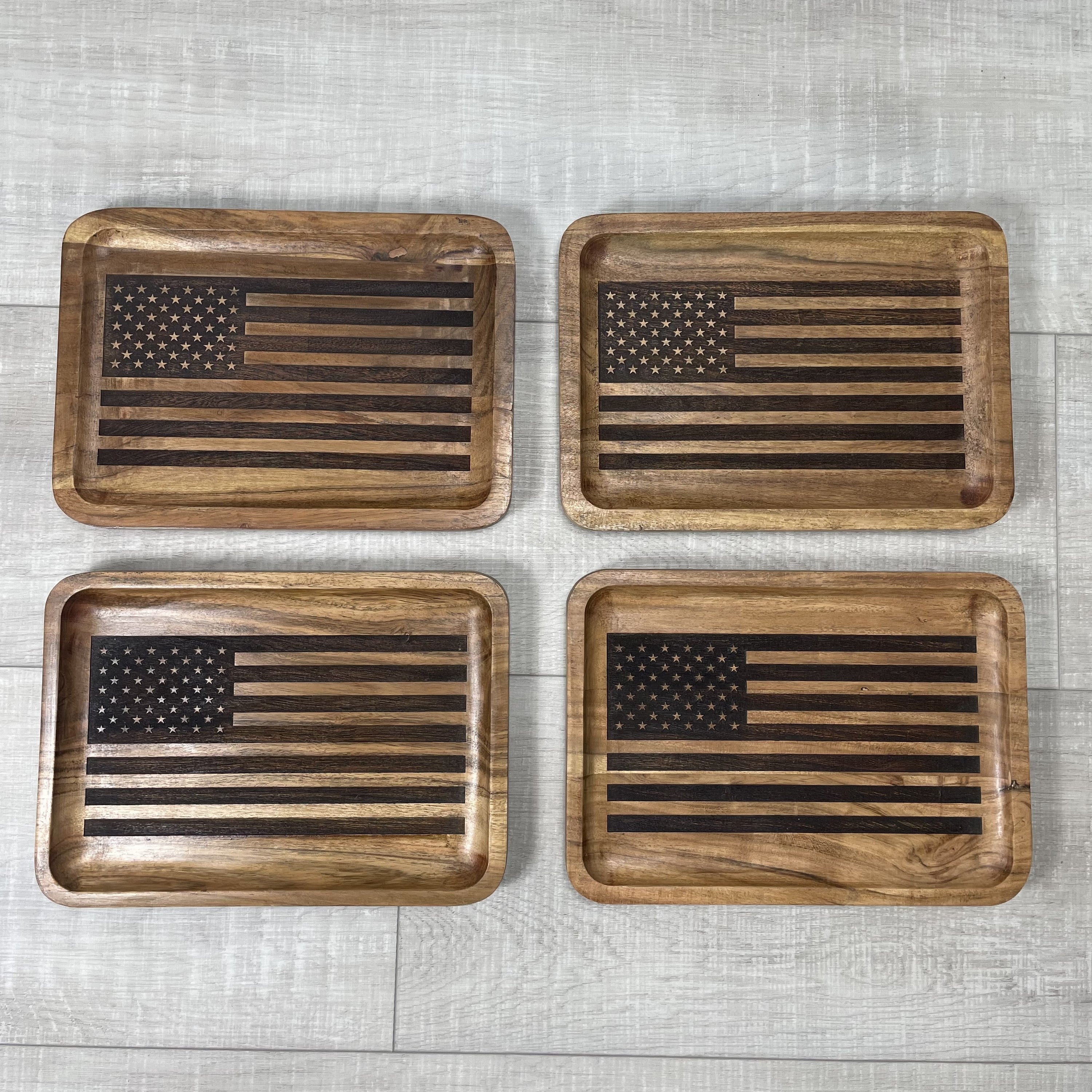 US Flag Tray | Wooden United States Flag | Valet Tray | Jewelry Tray | Holder Desk Box | EDC Dump Tray high quality | American Patriot Gift | Desk